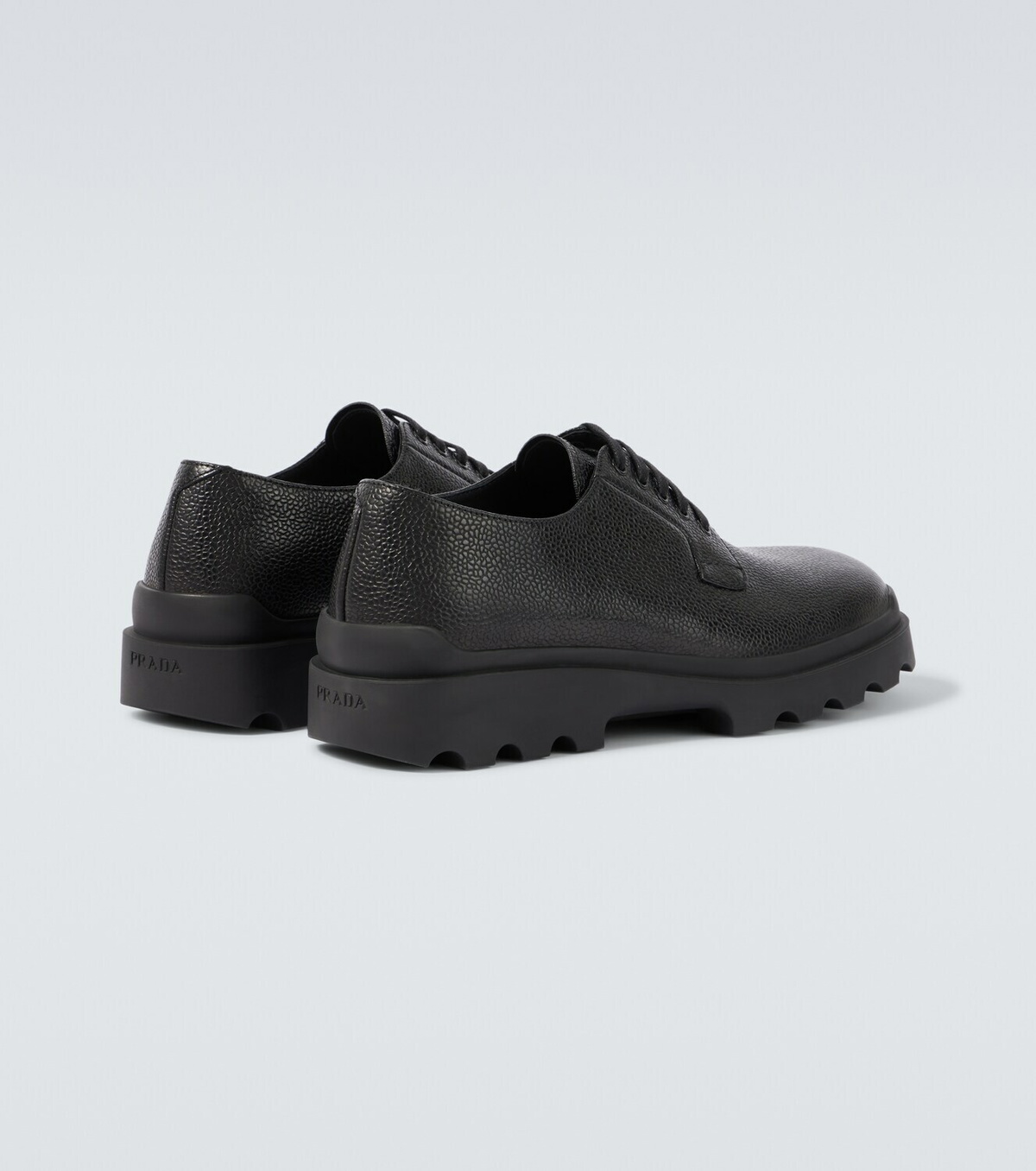 Prada Grained leather Derby shoes