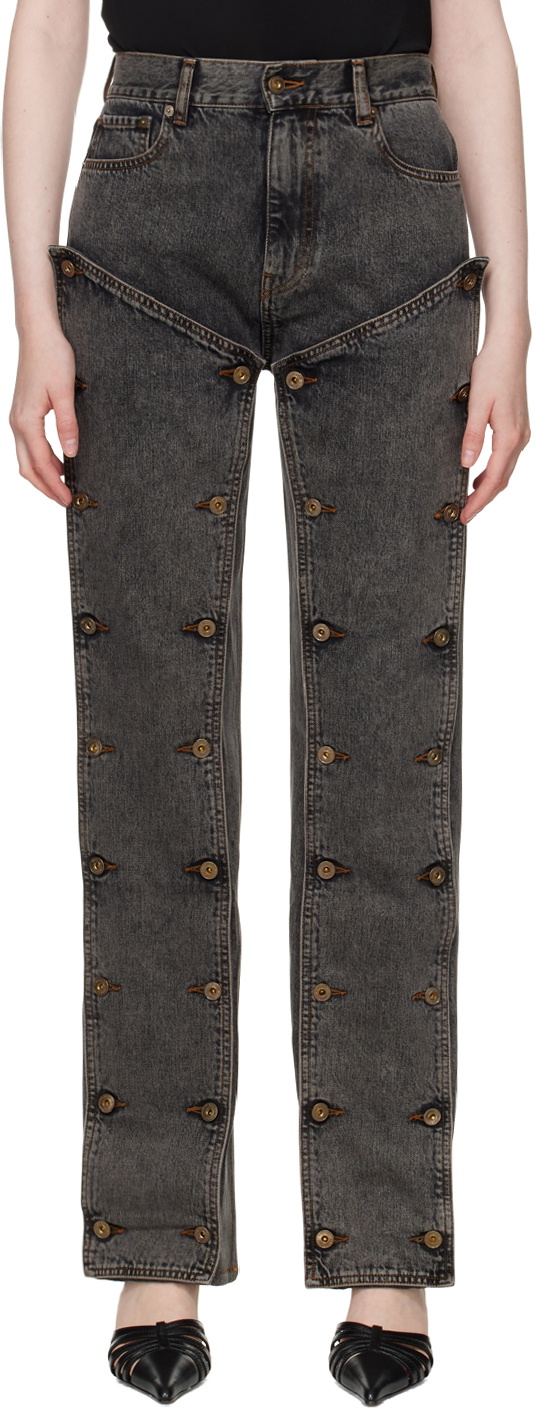 Y/Project Black Snap Off Jeans Y/Project