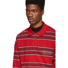 Martine Rose Red and Green Polo Shirt