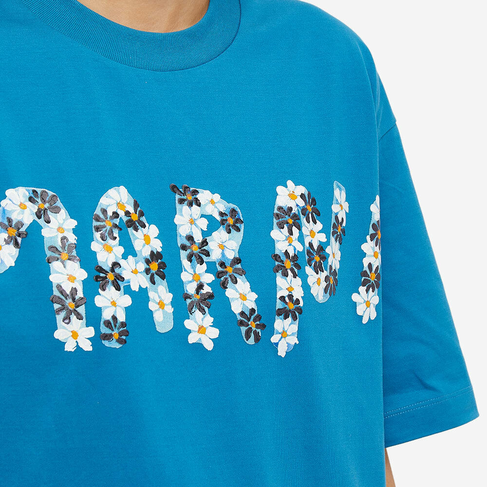 Marni Women's Daisy Logo T-Shirt in Blue Marni