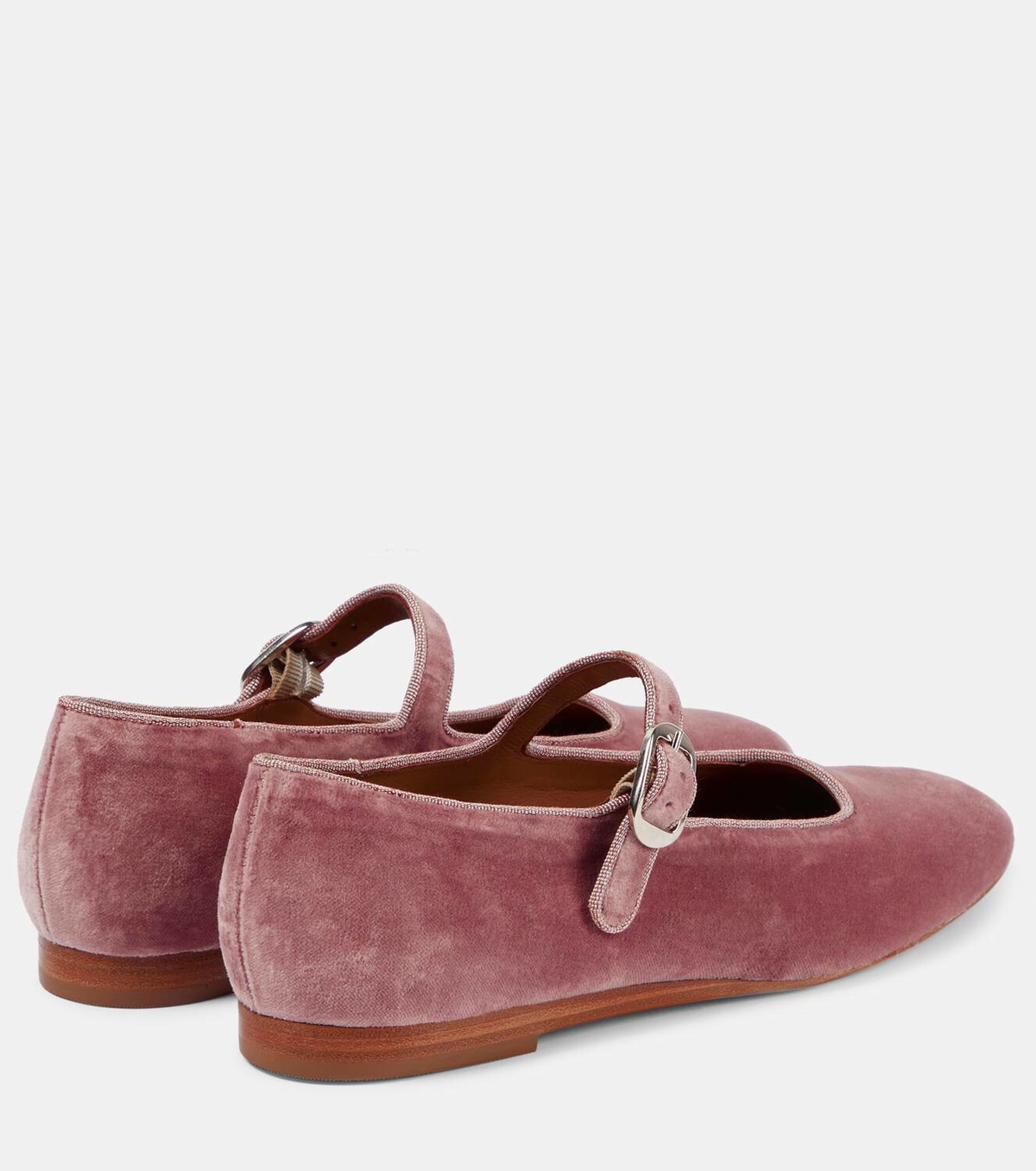 Le Monde Béryl Velvet Mary Jane ballet flats Le Monde Beryl