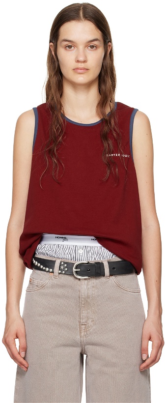 Photo: Carter Young Red Embroidered Tank Top