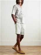 Officine Générale - Phil Straight-Leg Garment-Dyed Lyocell, Linen and Cotton-Blend Twill Shorts - Neutrals