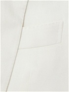 Caruso - Shawl-Collar Silk and Linen-Blend Tuxedo Jacket - White