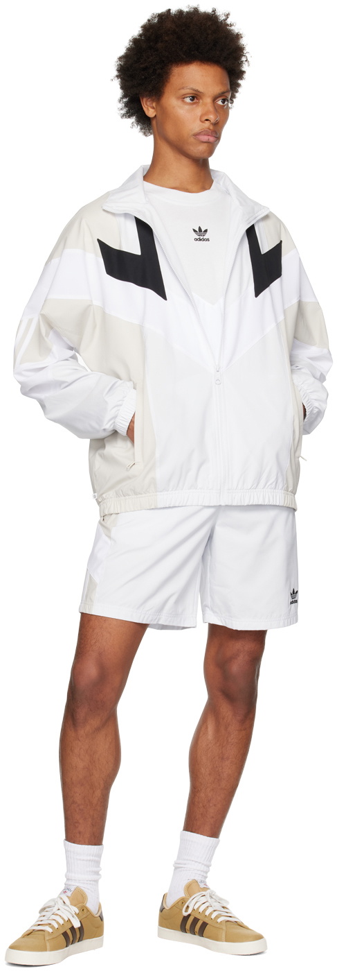 adidas Originals White & Beige Rekive Track Jacket