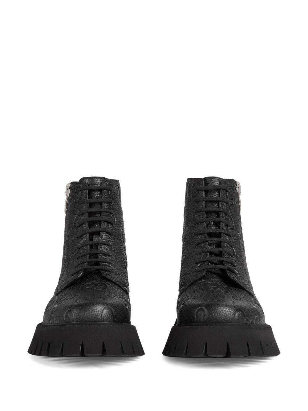 GUCCI - Gg Supreme Leather Boots Gucci