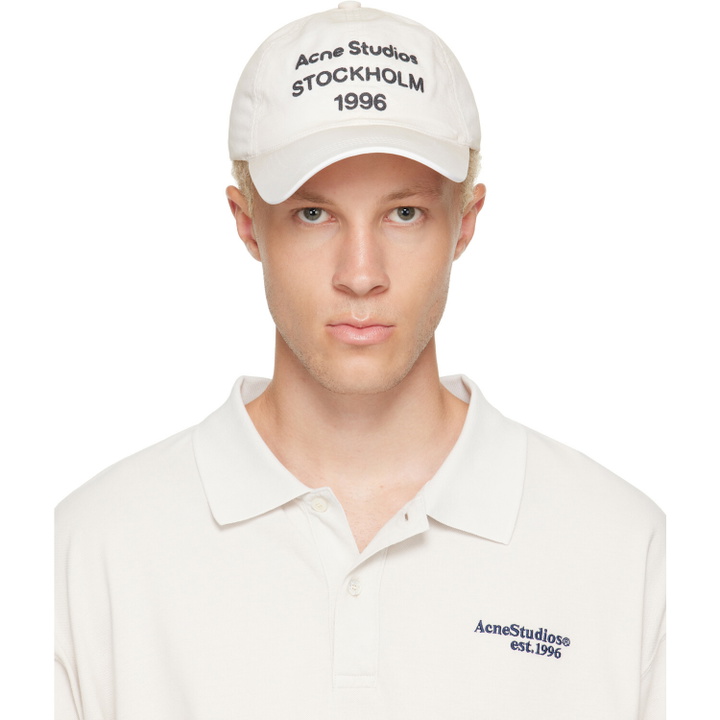 Photo: Acne Studios Off-White '1996' Logo Baseball Cap