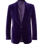 Ralph Lauren Purple Label - Purple Gregory Slim-Fit Shawl-Collar Cotton-Velvet Tuxedo Jacket - Men - Purple