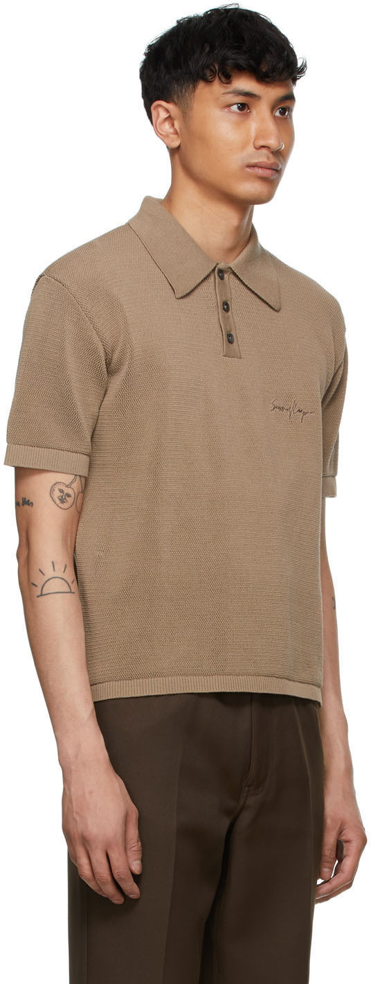 Second/Layer Tan Knit Polo Second/Layer
