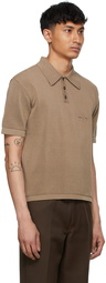 Second/Layer Tan Knit Polo