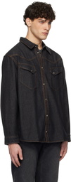 Uniform Bridge Black Western Denim Shirt