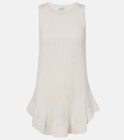 Alaïa Pleated silk minidress
