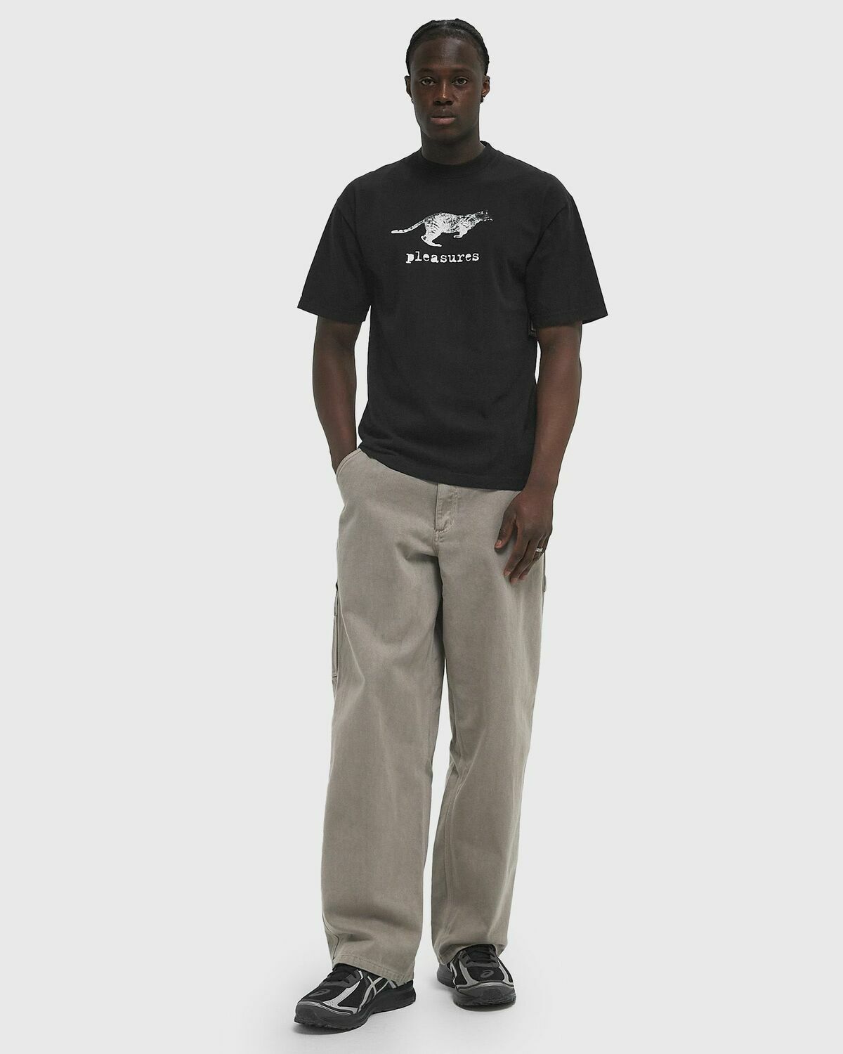 Pleasures SPRINT TEE Black Mens Shortsleefe