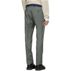 Lanvin Green Contrasted Waist Tailored Trousers