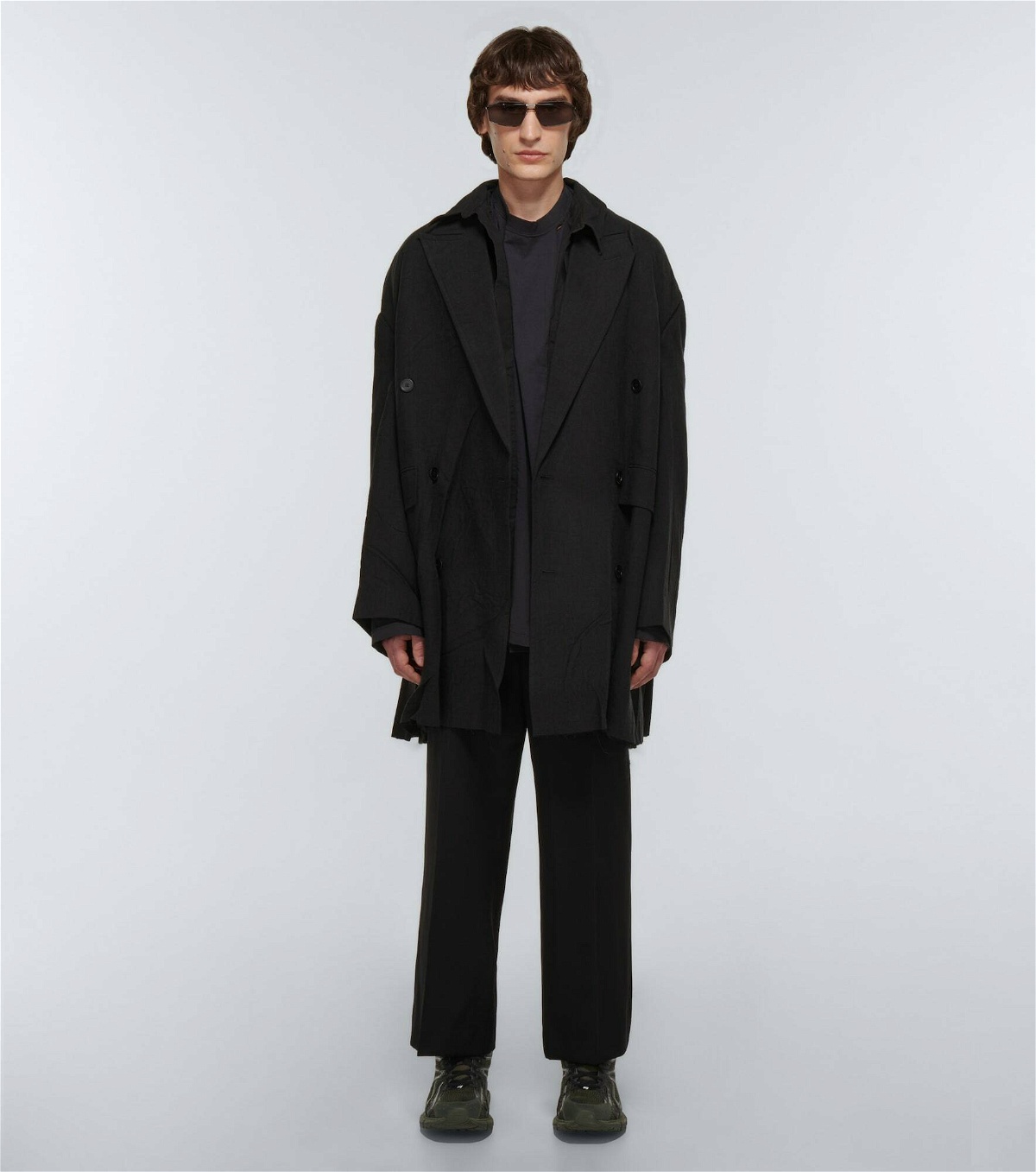 Balenciaga - Oversized linen coat Balenciaga