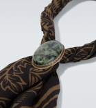 RRL Embellished printed cotton scarf