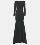 Alex Perry Satin crêpe corset gown