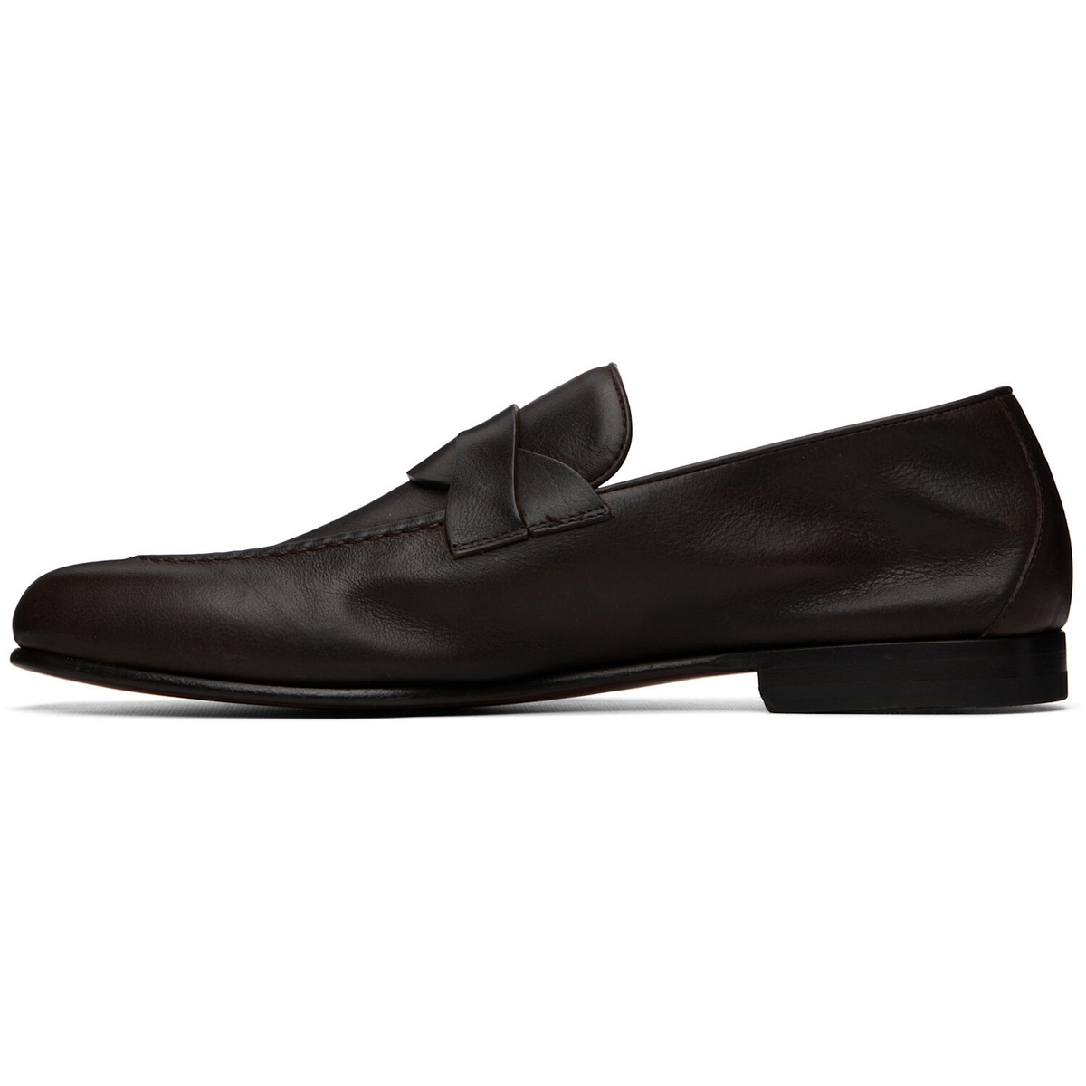 TOM FORD Brown Gigi Twisted Band Loafers
