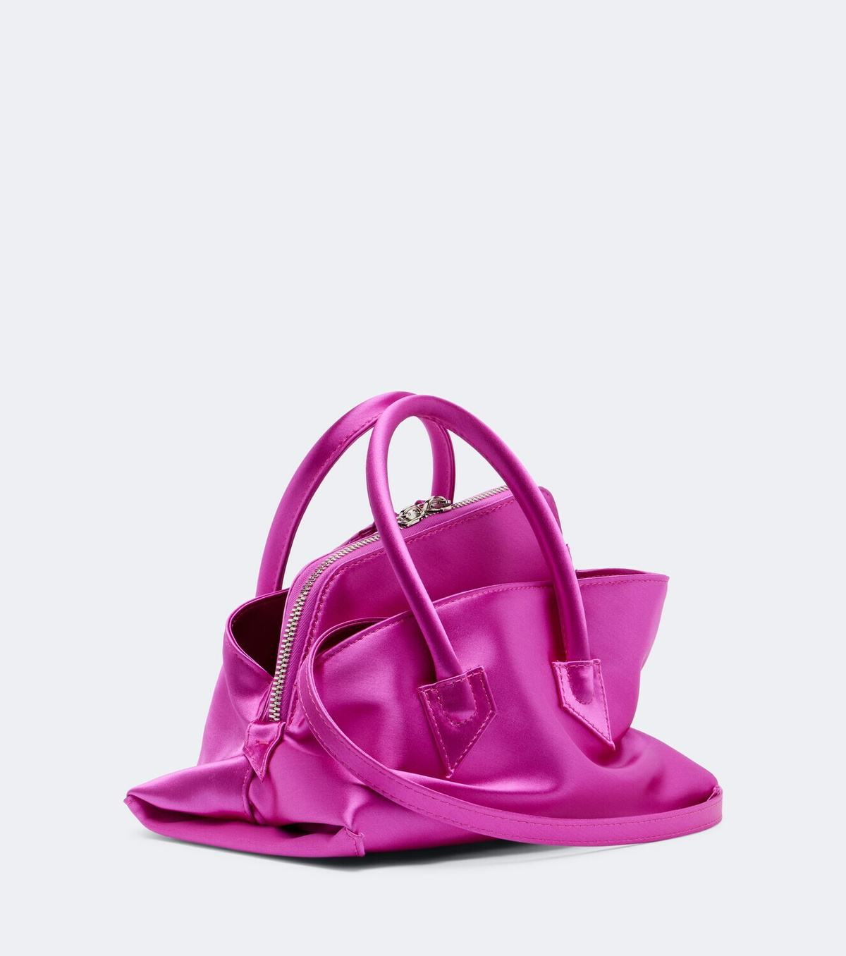 The Attico La Passeggiata Mini satin top-handle bag