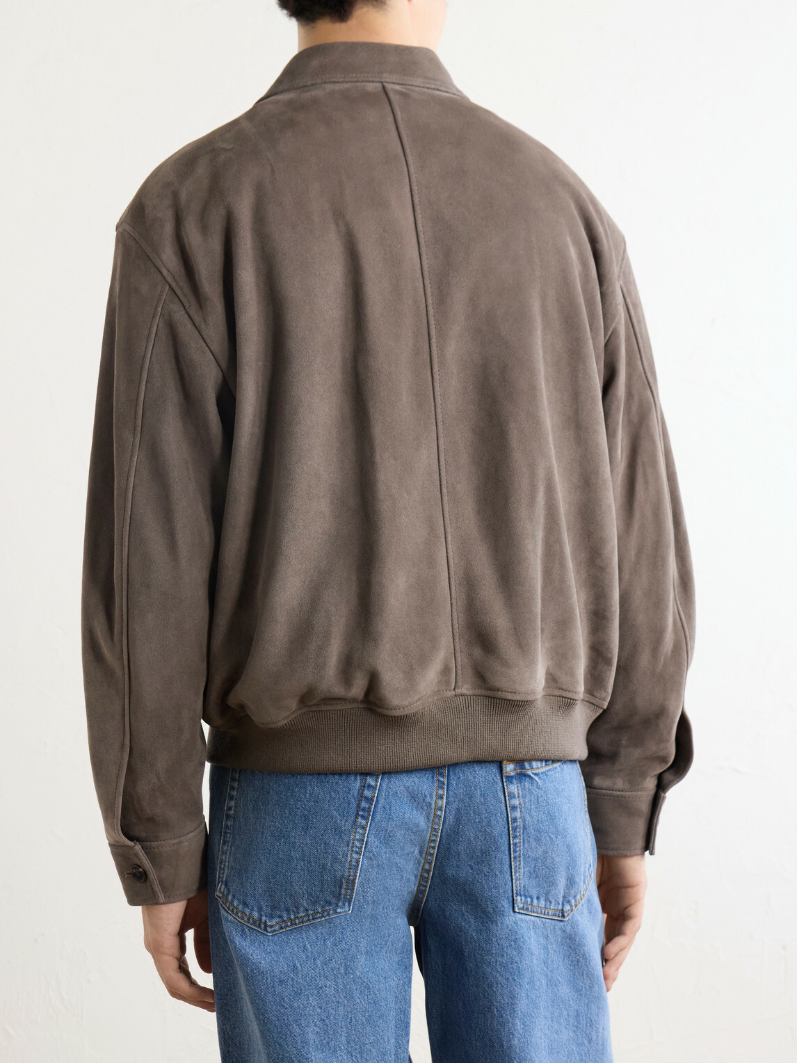 FRAME - Suede Bomber Jacket - Brown