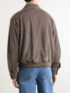 FRAME - Suede Bomber Jacket - Brown