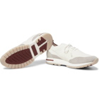 Loro Piana - 360 Flexy Walk Leather-Trimmed Knitted Wool Sneakers - Off-white