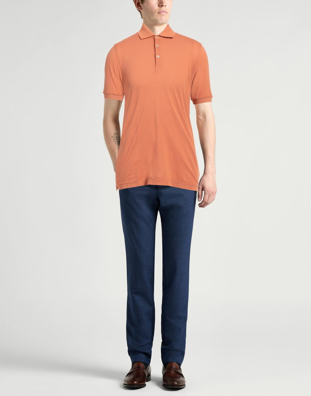 Fedeli Mens Polo shirt Rust