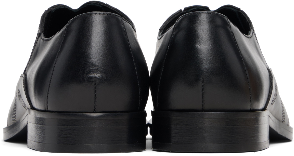 Stefan Cooke Black Perforated Slip On Loafers
