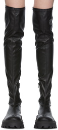 Simon Miller Black Faux-Leather Scrambler Tall Boots