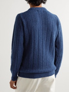 Howlin' - Cortez Ribbed Wool-Blend Bouclé Sweater - Blue