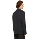Wooyoungmi Navy Wool Double-Breasted Blazer