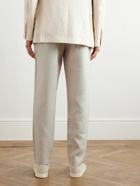 Canali - Straight-Leg Pleated Linen Trousers - Neutrals