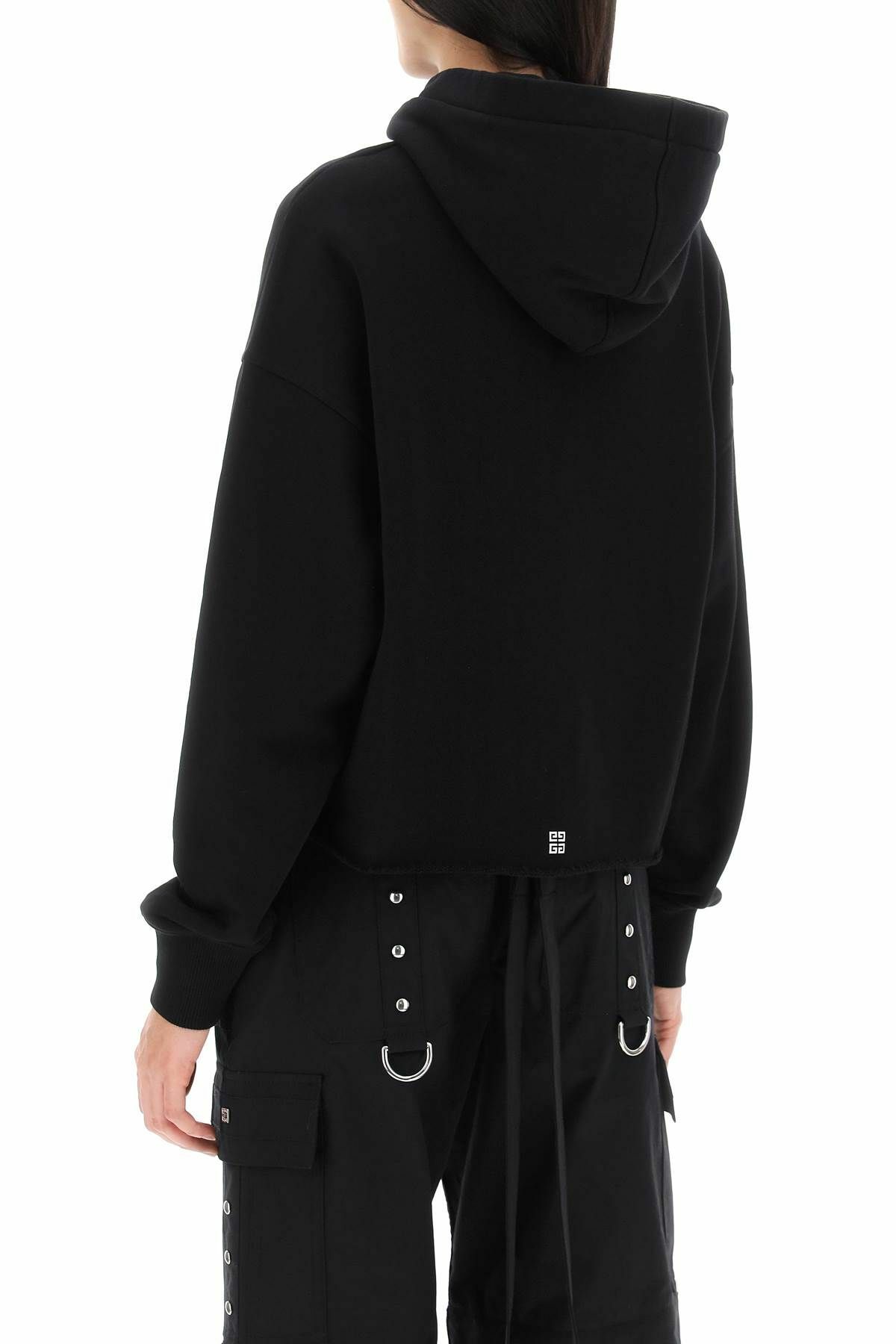 GIVENCHY ロゴ入り ブラック クロップドパーカーXS GIVENCHY cropped hoodie with logo print Black Givenchy