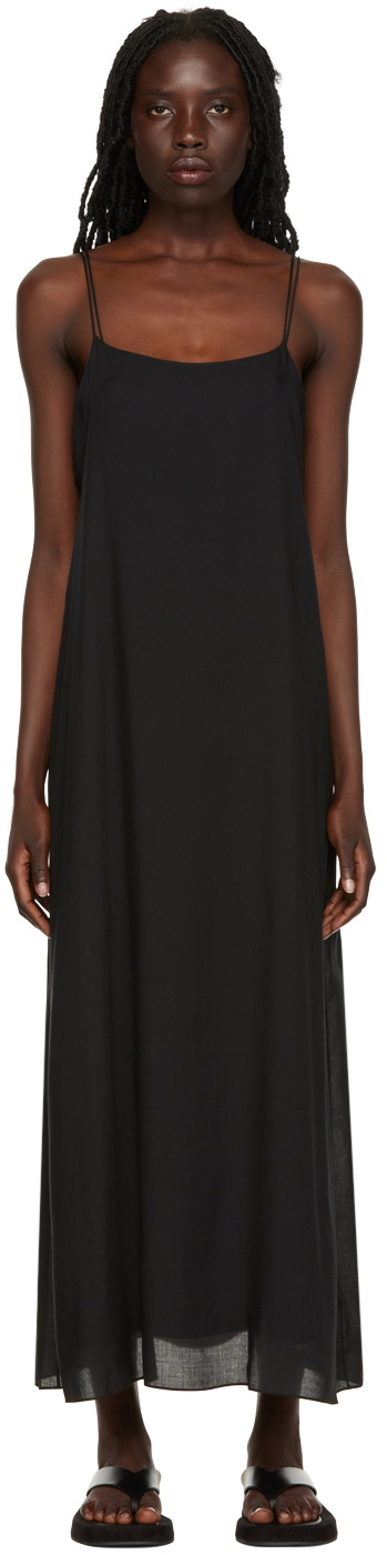 The Row SSENSE Exclusive Black Kula Maxi Dress The Row