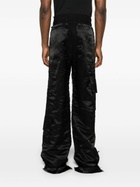MLGA Black Layered Wide-Leg Trousers