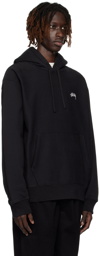 Stüssy Black Relaxed-Fit Hoodie