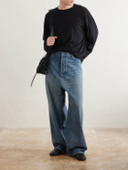 Balenciaga - Wide-Leg Distressed Jeans - Blue
