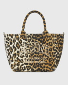 Ganni Small Easy Shopper Print Multi - Womens - Tote & Shopping Bags