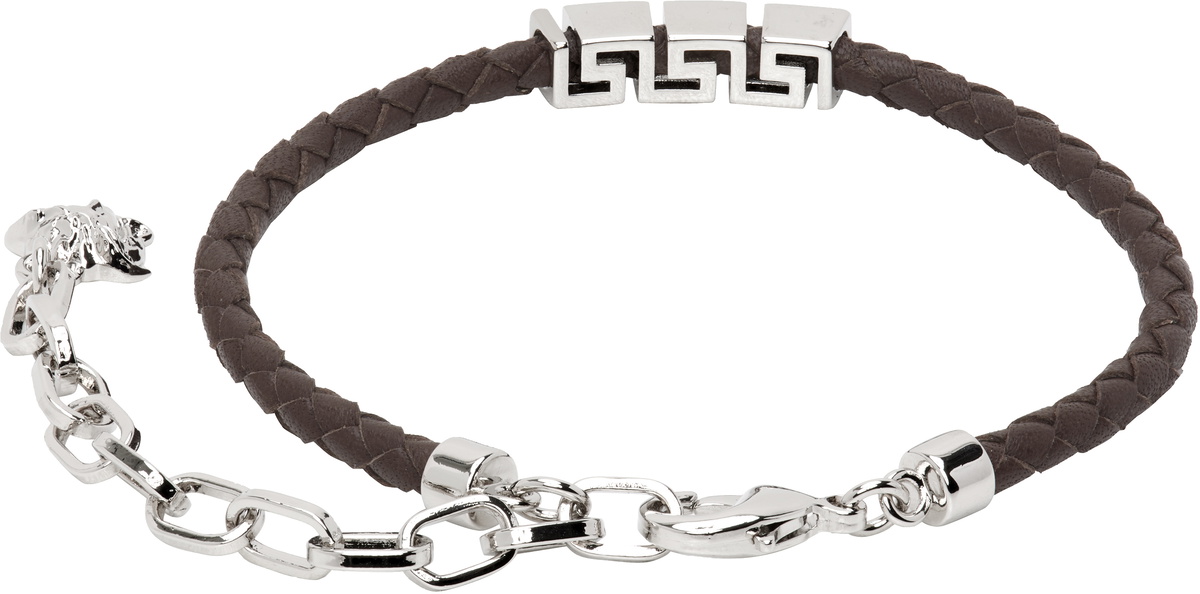 Versace Greca Leather Bracelet