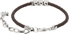 Versace Greca Leather Bracelet