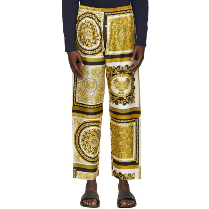 Photo: Versace Underwear Gold Barocco Mosaic Lounge Pants