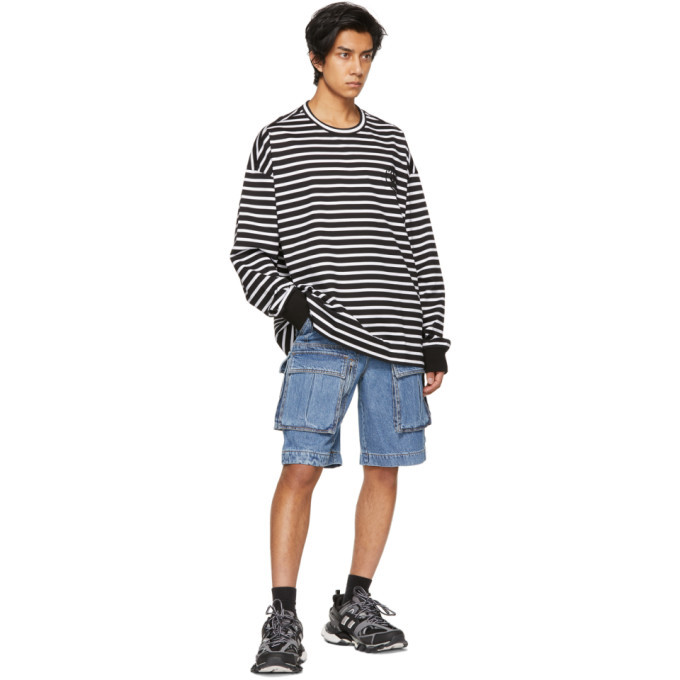 Juun.J Blue Denim Gurkha Pocket Shorts Juun.J