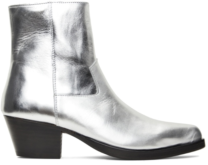 Photo: Ernest W. Baker Silver Leather Western Boots