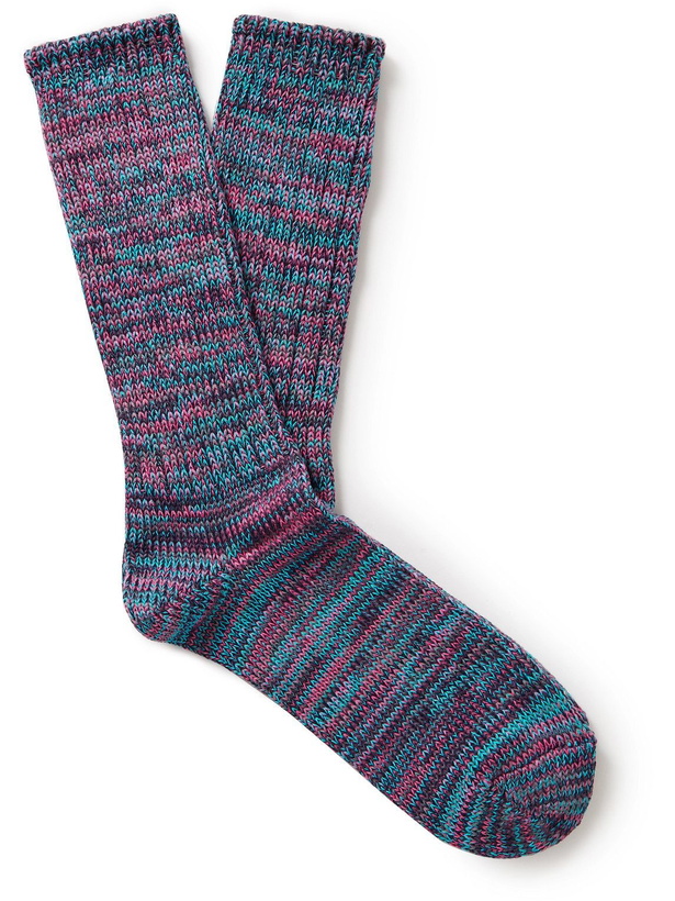 Photo: Anonymous ism - Ribbed Cotton-Blend Socks