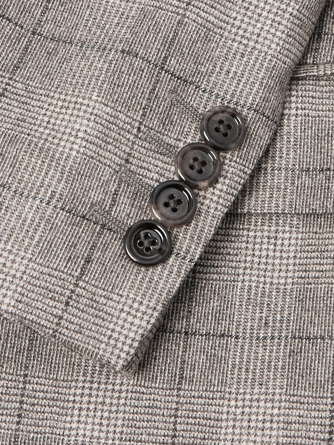 CELINE - Prince of Wales Checked Wool and Cashmere-Blend Blazer - Gray