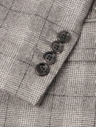 CELINE - Prince of Wales Checked Wool and Cashmere-Blend Blazer - Gray