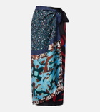 Dries Van Noten Scarfy printed silk wrap skirt