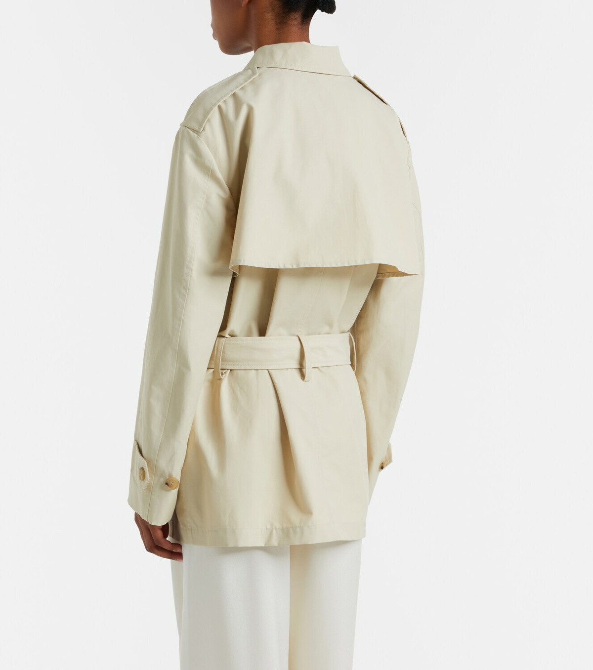 Vince Cotton-blend cropped trench coat