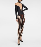 Mugler - Spiral high-rise leggings