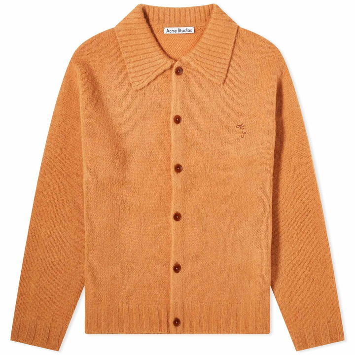 Photo: Acne Studios Men's Kabriel AS Shetland Cardigan in Almond Brown